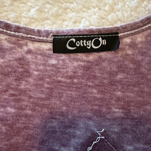 Sexy Pink / Purple rhinestone studded t-shirt.  Size S - Picture 3 of 5